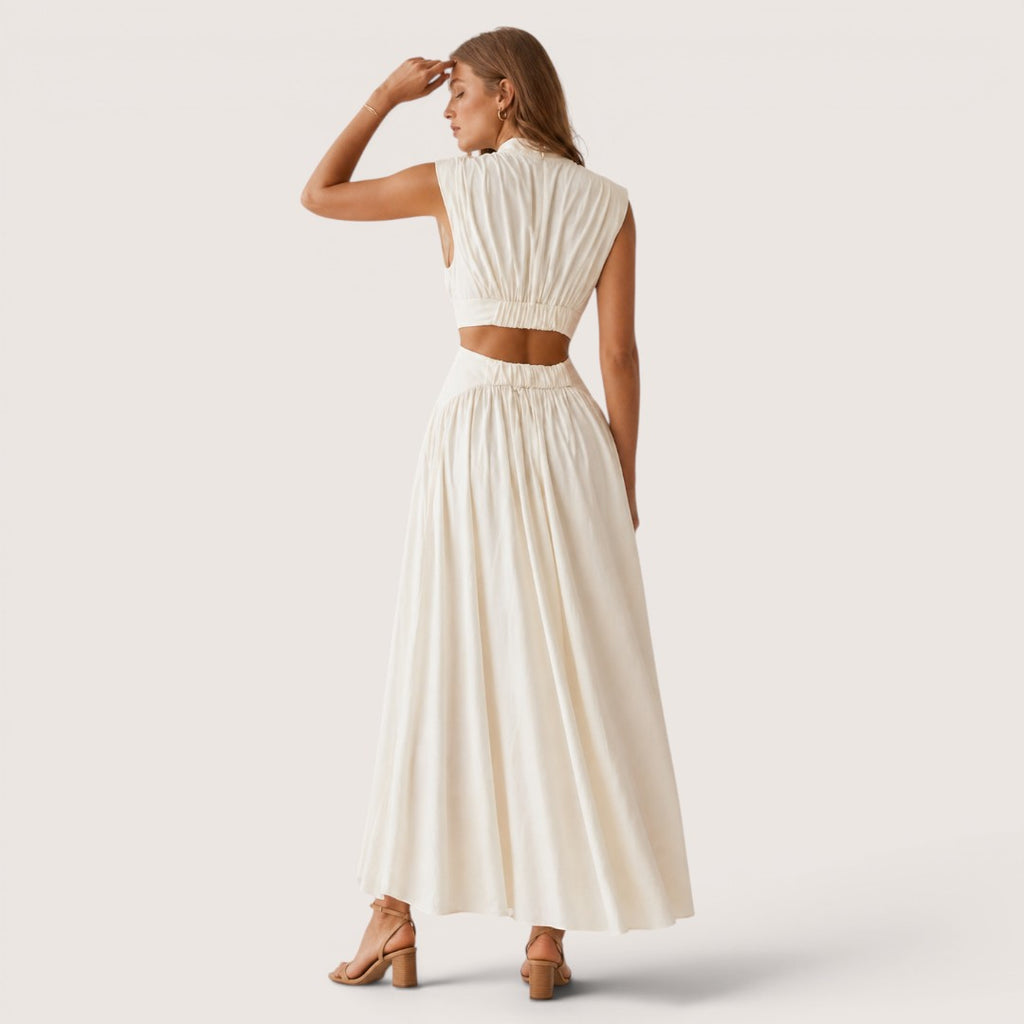 Elvianne | Women’s Cut-Out Waist Maxi Dress