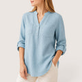 Roselune | Women’s Relaxed Textured Henley Blouse