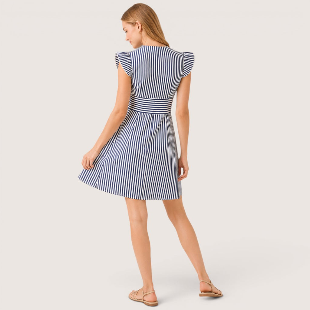 Veralisse | Women’s Striped Button Front Mini Dress