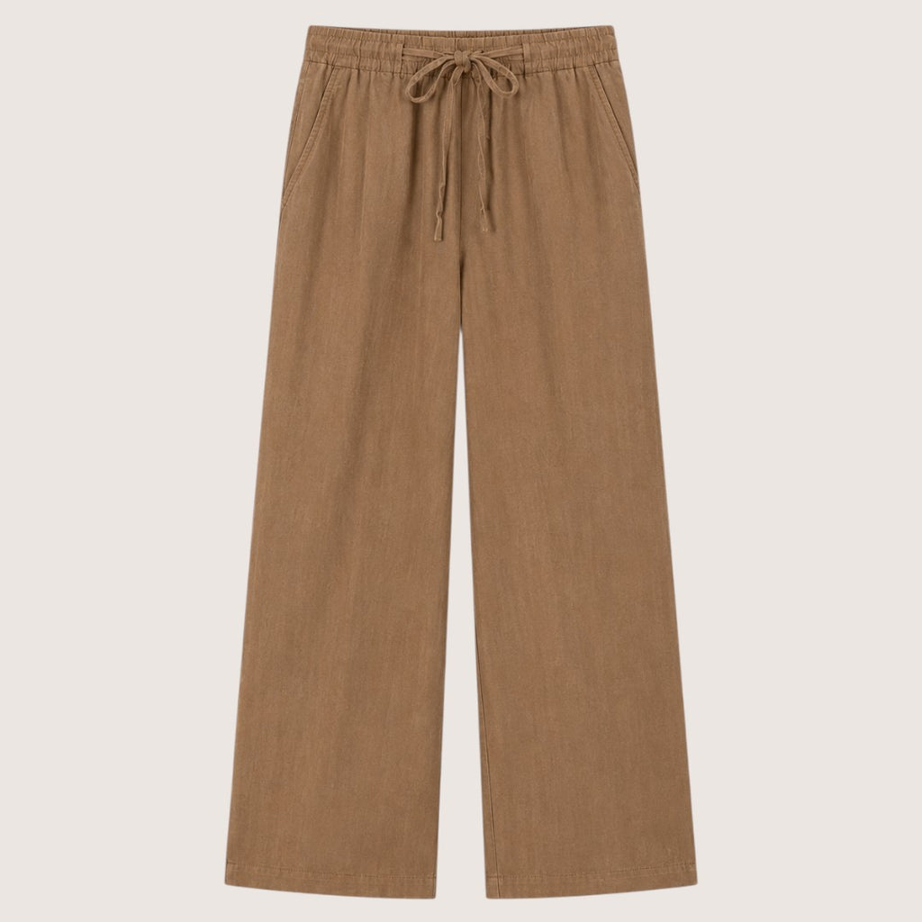 Lunavelle | Women’s High-Waist Linen Tie Pants