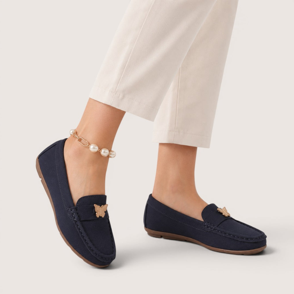Bellavie | Women’s Butterfly Accent Comfort Loafers