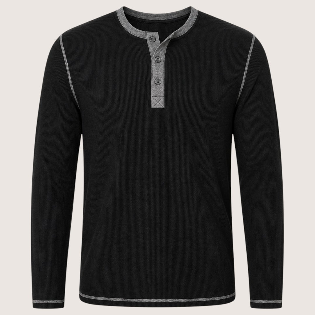 Varex | Men’s Textured Henley Long Sleeve Shirt
