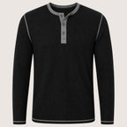 Varex | Men’s Textured Henley Long Sleeve Shirt