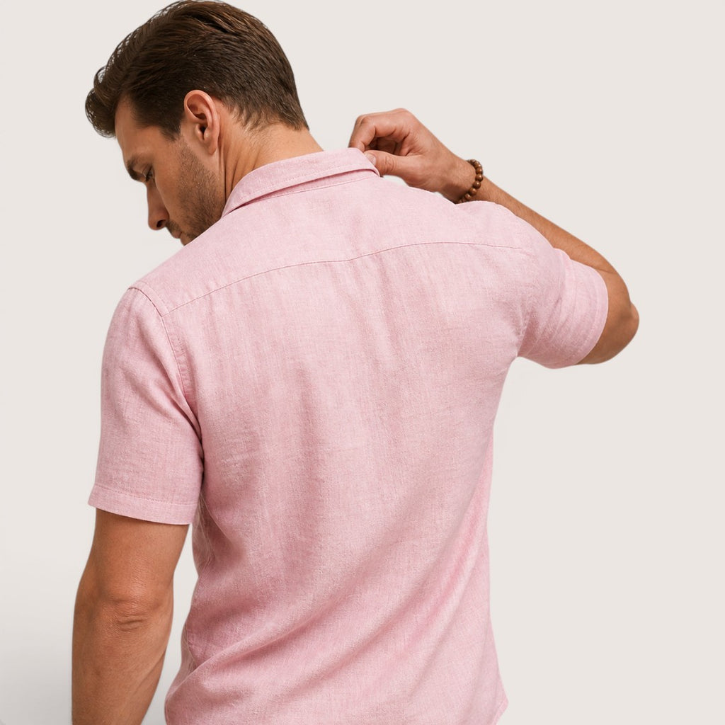 Marvello | Men’s Linen Short Sleeve Set