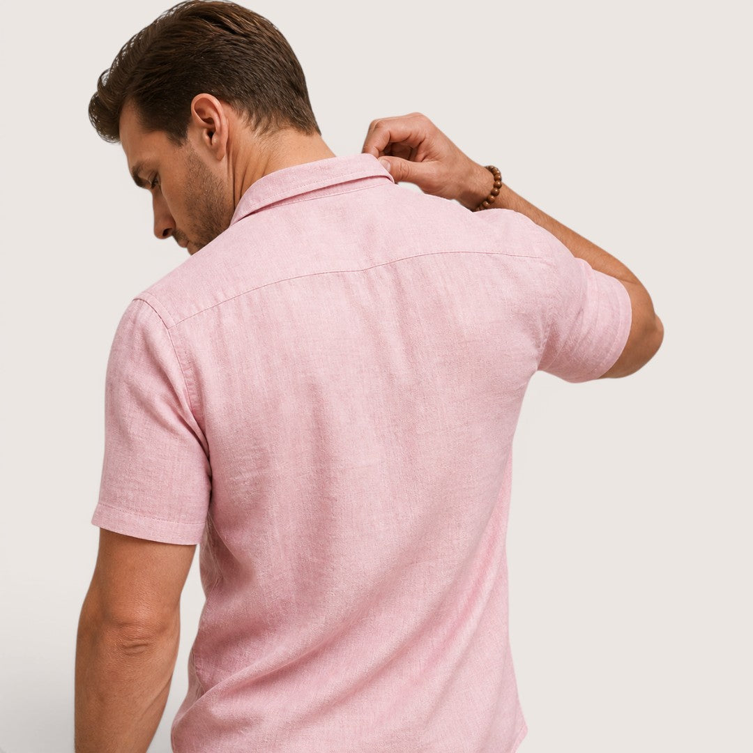 Marvello | Men’s Linen Short Sleeve Set