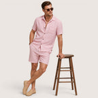Marvello | Men’s Linen Short Sleeve Set