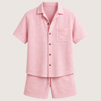 Marvello | Men’s Linen Short Sleeve Set