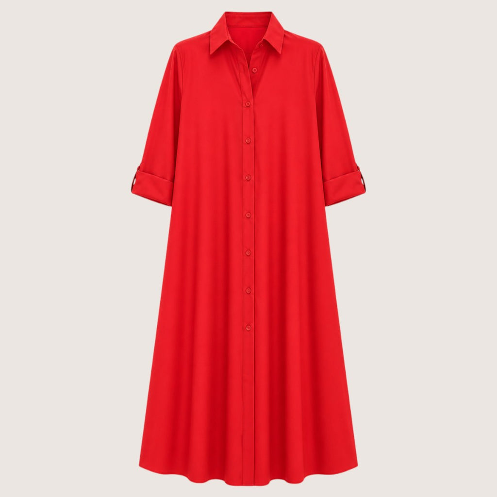 Elviera | Women’s Button-Down Shirt Midi Dress