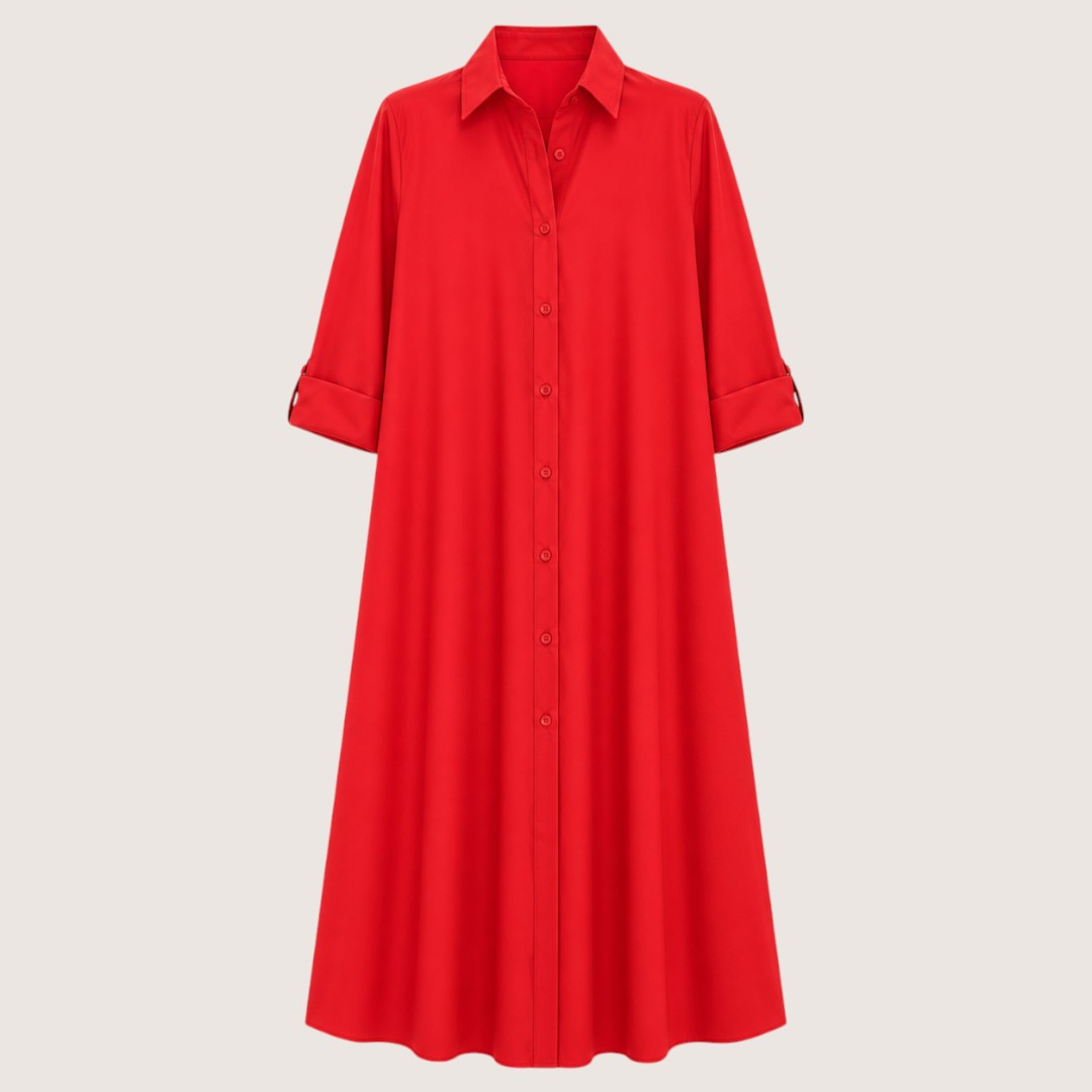 Elviera | Women’s Button-Down Shirt Midi Dress