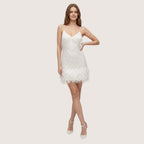 Elira | Women’s Feather Fringe Mini Dress