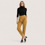 Lioren | Women’s High-Waist Tapered Pants with Tie Waist