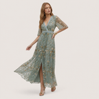 Virella | Women’s Floral V-Neck Maxi Dress