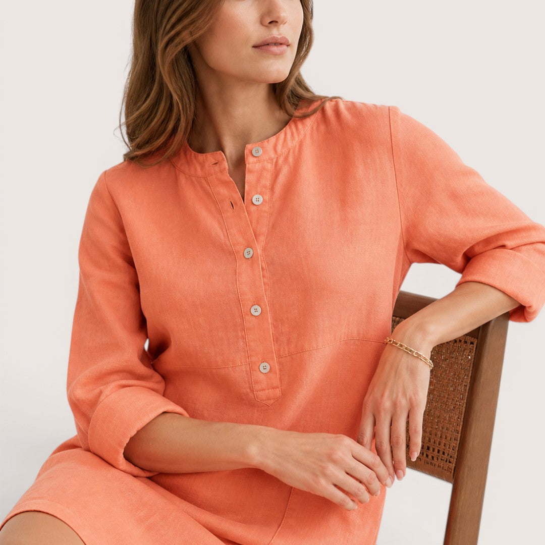 Corena | Women’s Button-Front Casual Shift Dress