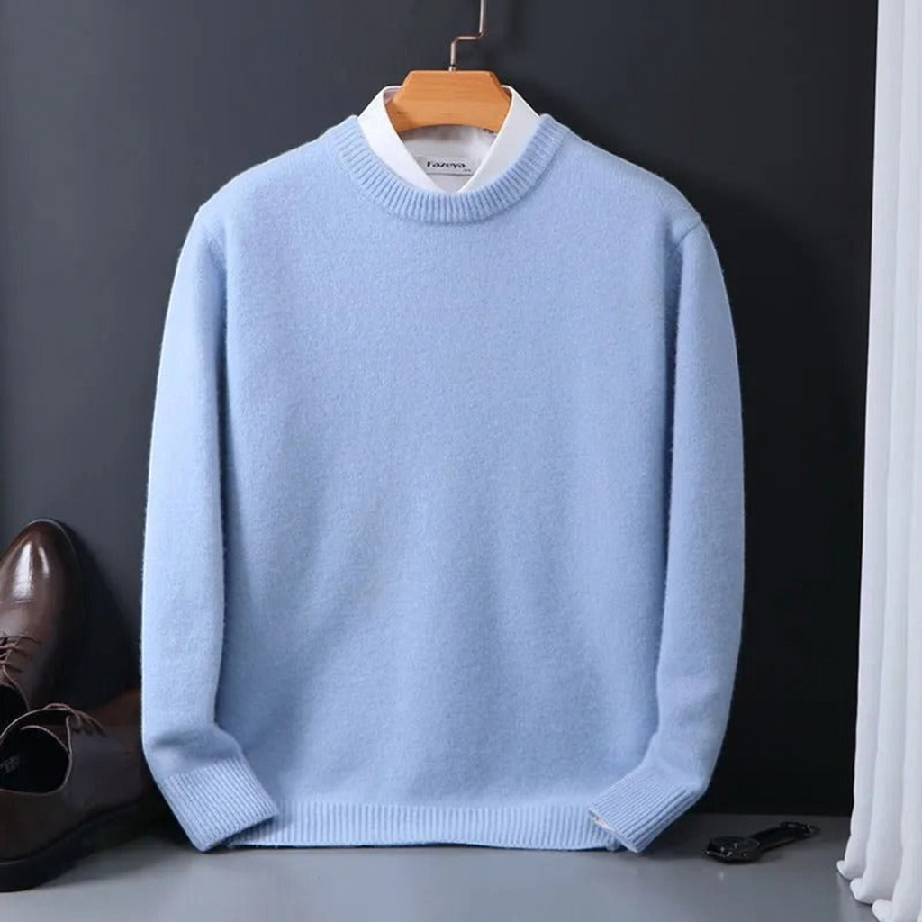 Edmund | Men's Mohair Blend Crewneck Knit Sweater