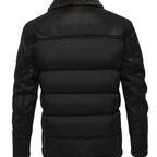 Ethan | Men's Quilted Faux Leather Sherpa-Collar Jacket