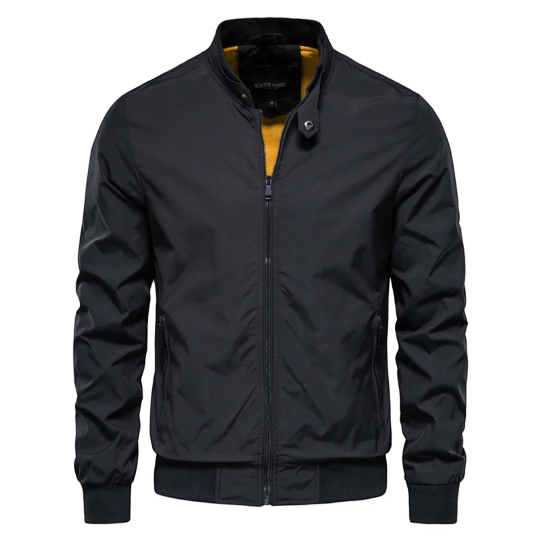 Everett | Men's Zip Front Stand Collar Bomber Jacket