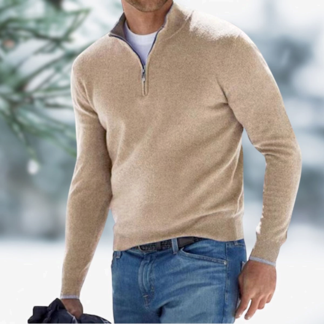 Felix | Men's Quarter-Zip Fine Knit Pullover Sweater