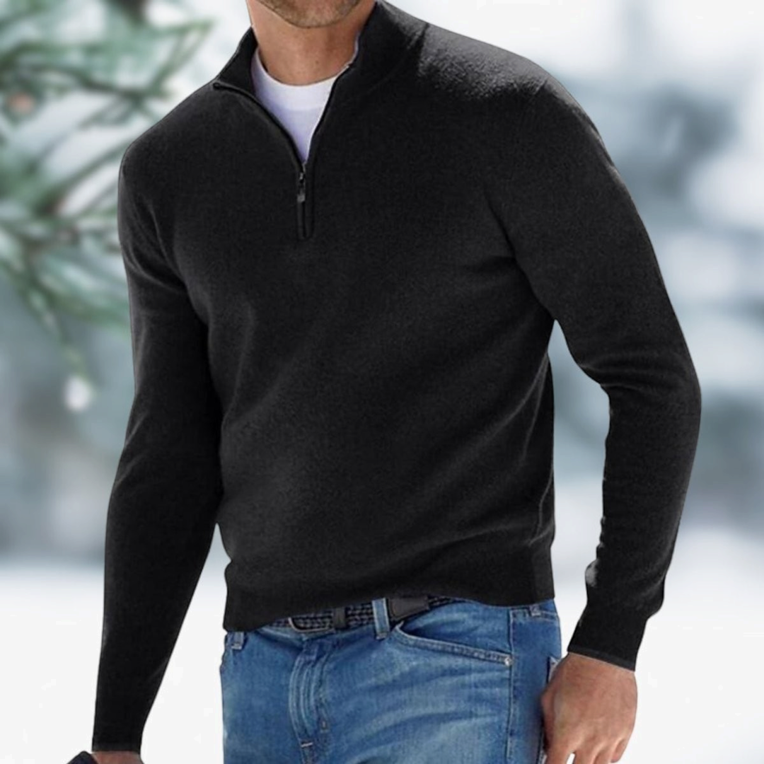 Felix | Men's Quarter-Zip Fine Knit Pullover Sweater