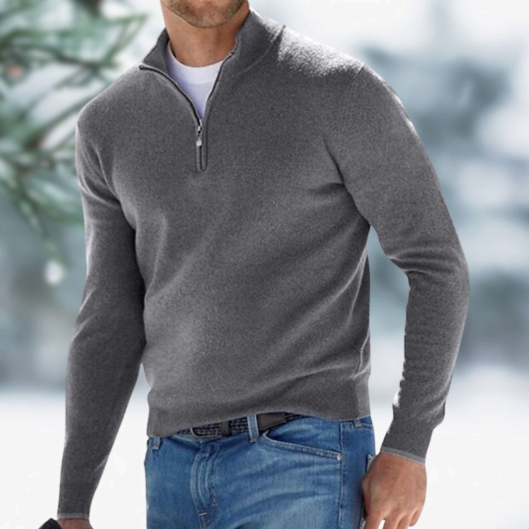 Felix | Men's Quarter-Zip Fine Knit Pullover Sweater