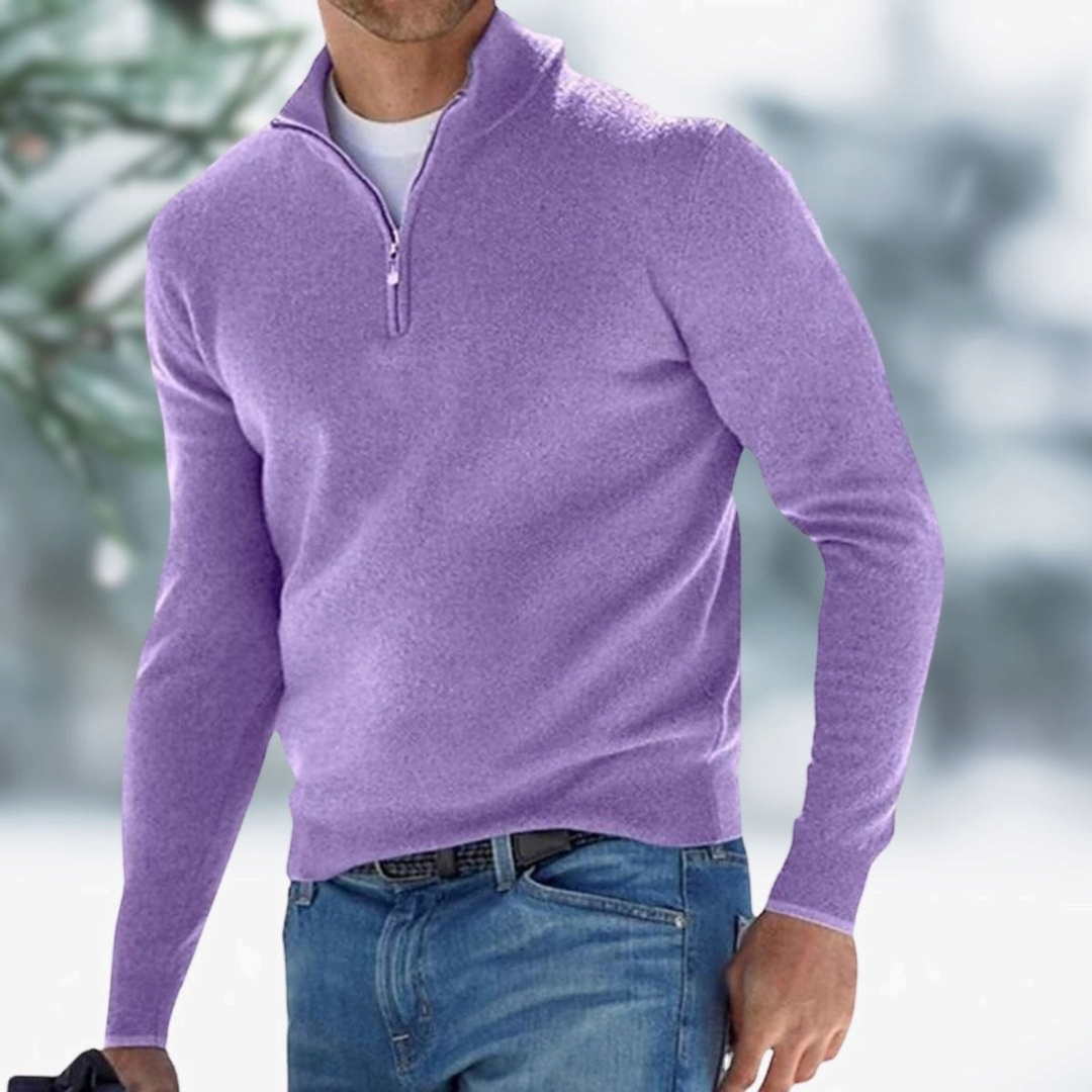 Felix | Men's Quarter-Zip Fine Knit Pullover Sweater