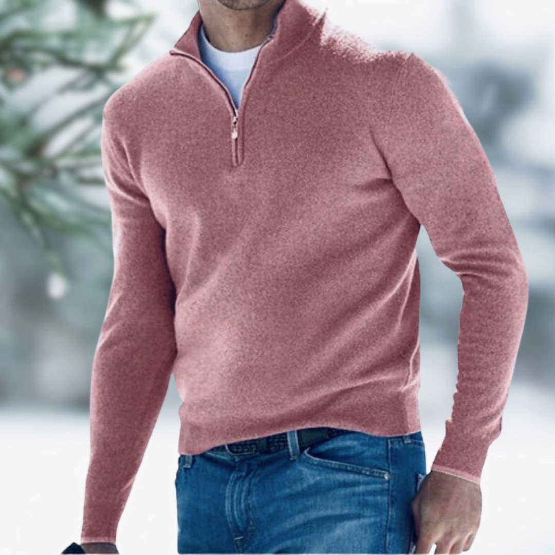 Felix | Men's Quarter-Zip Fine Knit Pullover Sweater