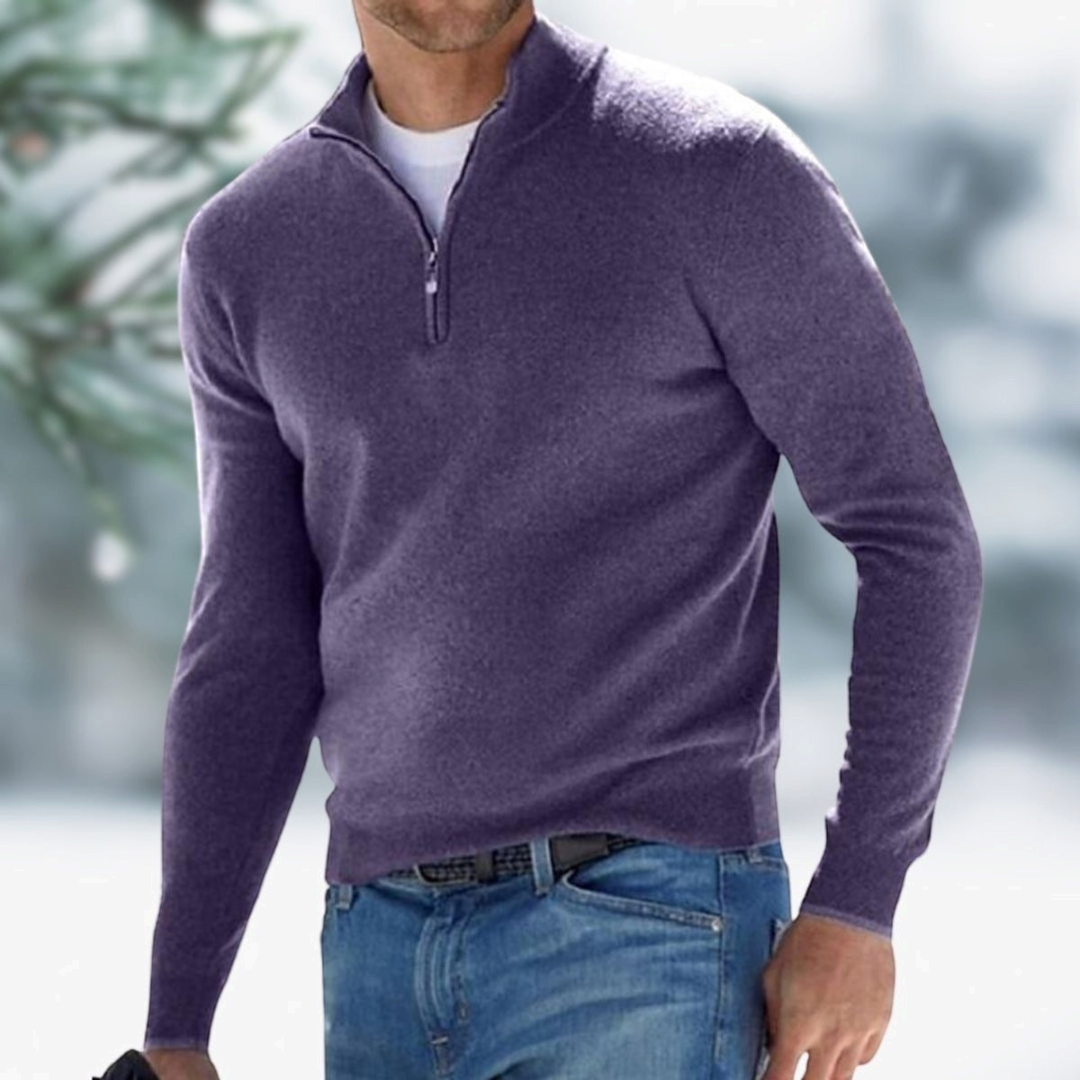 Felix | Men's Quarter-Zip Fine Knit Pullover Sweater