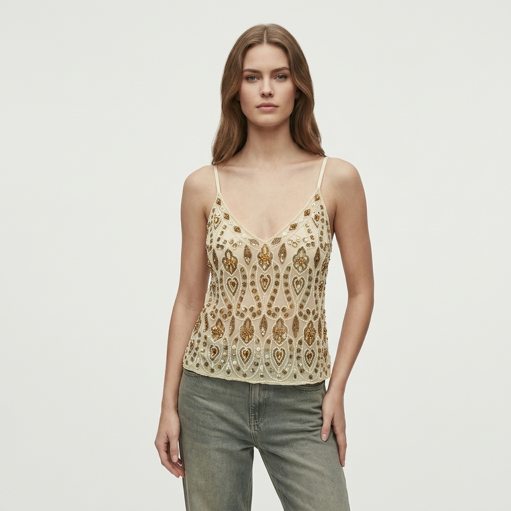 Duchess | Sexy Sequin V-Neck Tank Top