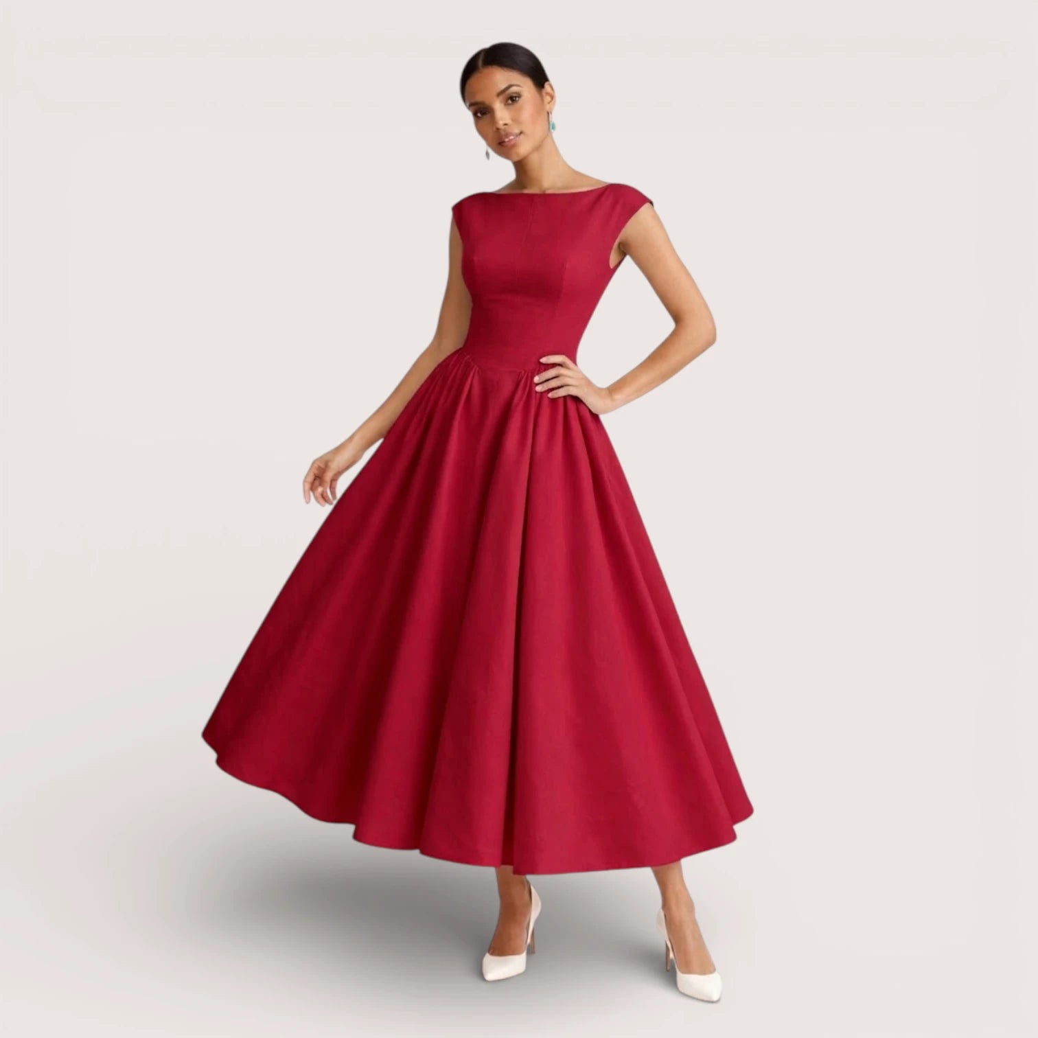 Valerina | Women’s Elegant Fit & Flare Midi Dress