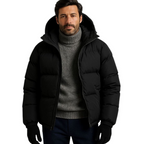 Grayson | Men's Hooded Quilted Puffer Jacket With Zip Front
