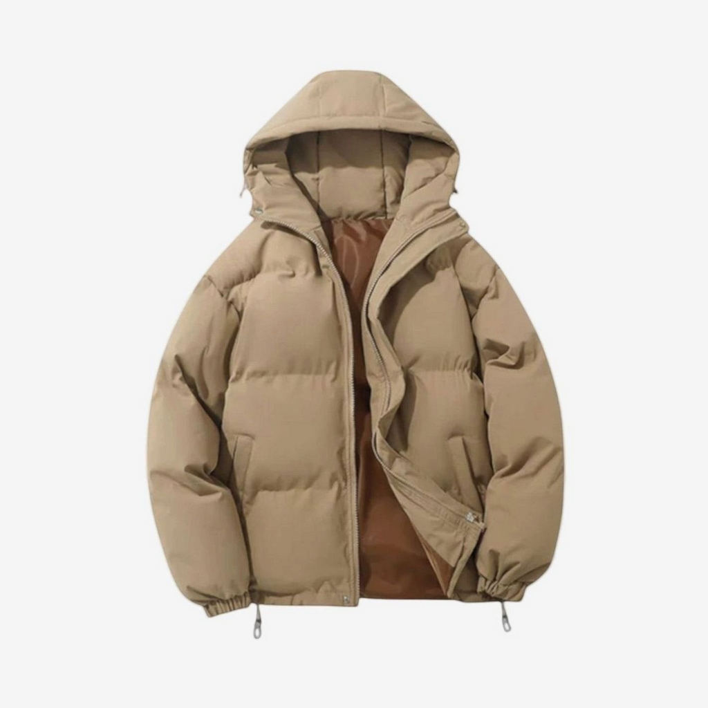 Grayson | Men's Hooded Quilted Puffer Jacket With Zip Front