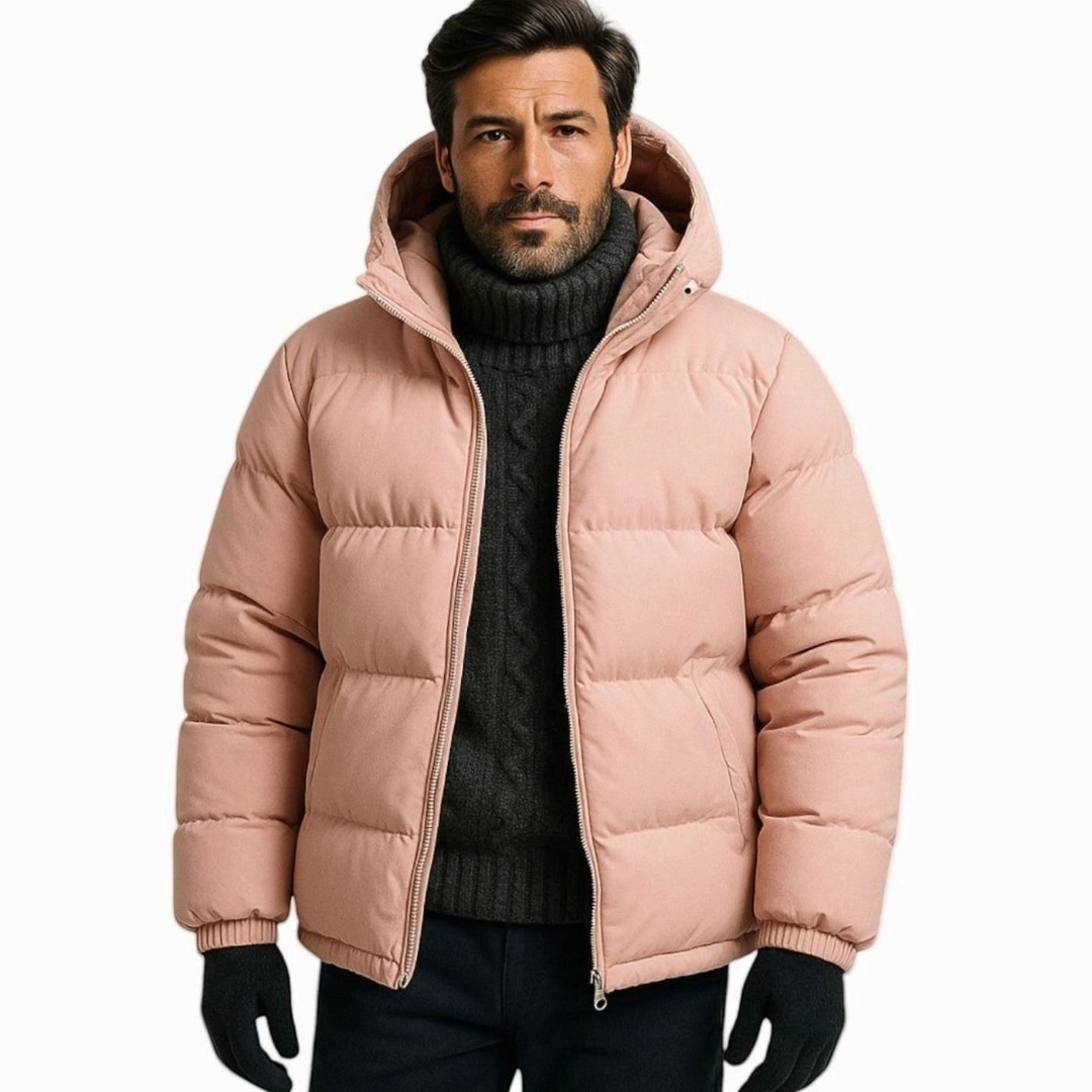 Grayson | Men's Hooded Quilted Puffer Jacket With Zip Front