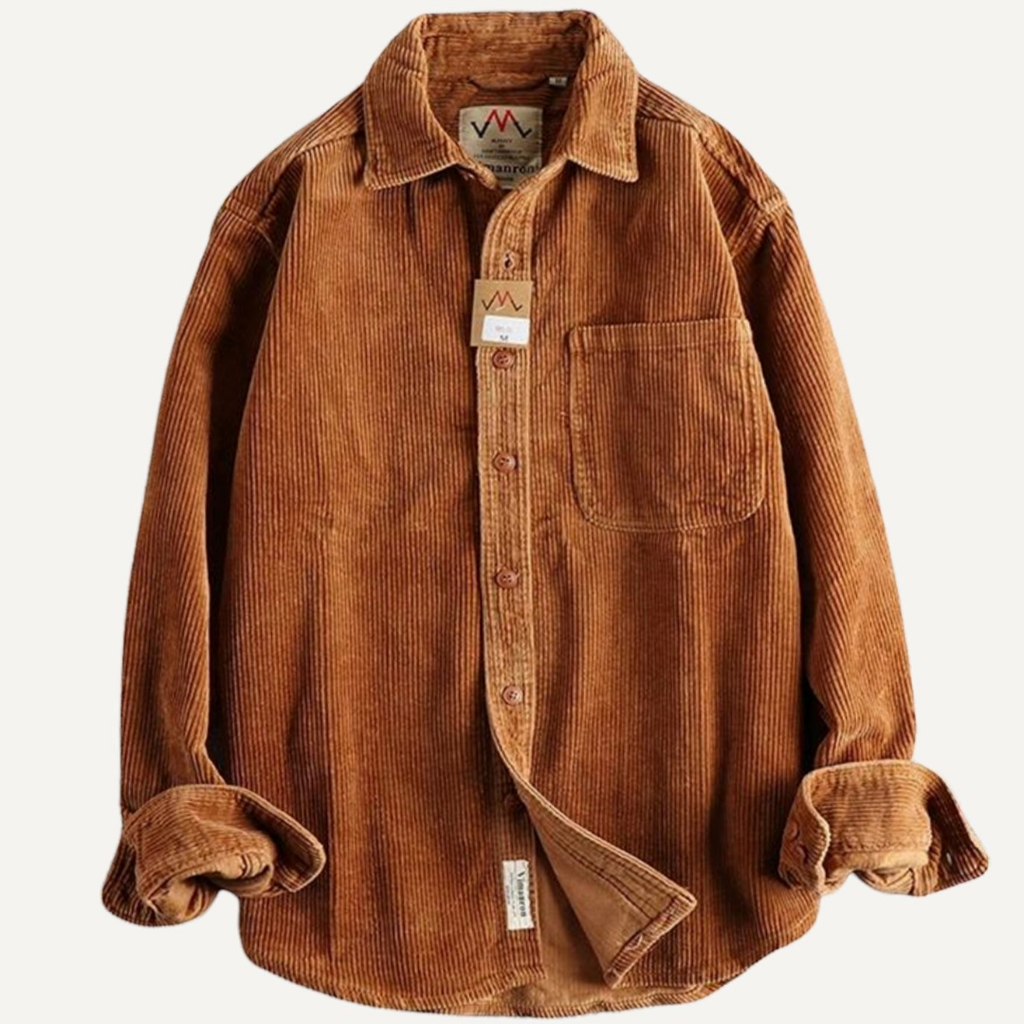Harrison | Men's Corduroy Long-Sleeve Shirt With Chest Pocket