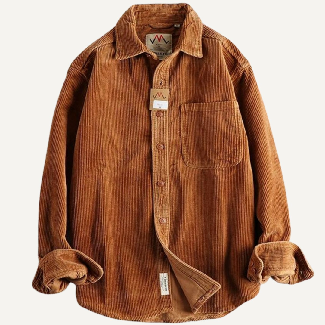 Harrison | Men's Corduroy Long-Sleeve Shirt With Chest Pocket