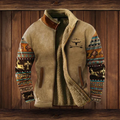 Henry | Men's Aztec Print Sherpa-Lined Full-Zip Jacket