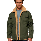 Isaac | Men's Sherpa-Lined Fleece Jacket With Snap-Button Closure