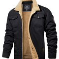 Isaac | Men's Sherpa-Lined Fleece Jacket With Snap-Button Closure
