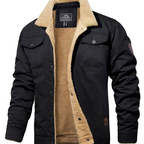 Isaac | Men's Sherpa-Lined Fleece Jacket With Snap-Button Closure