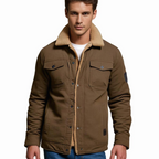 Isaac | Men's Sherpa-Lined Fleece Jacket With Snap-Button Closure