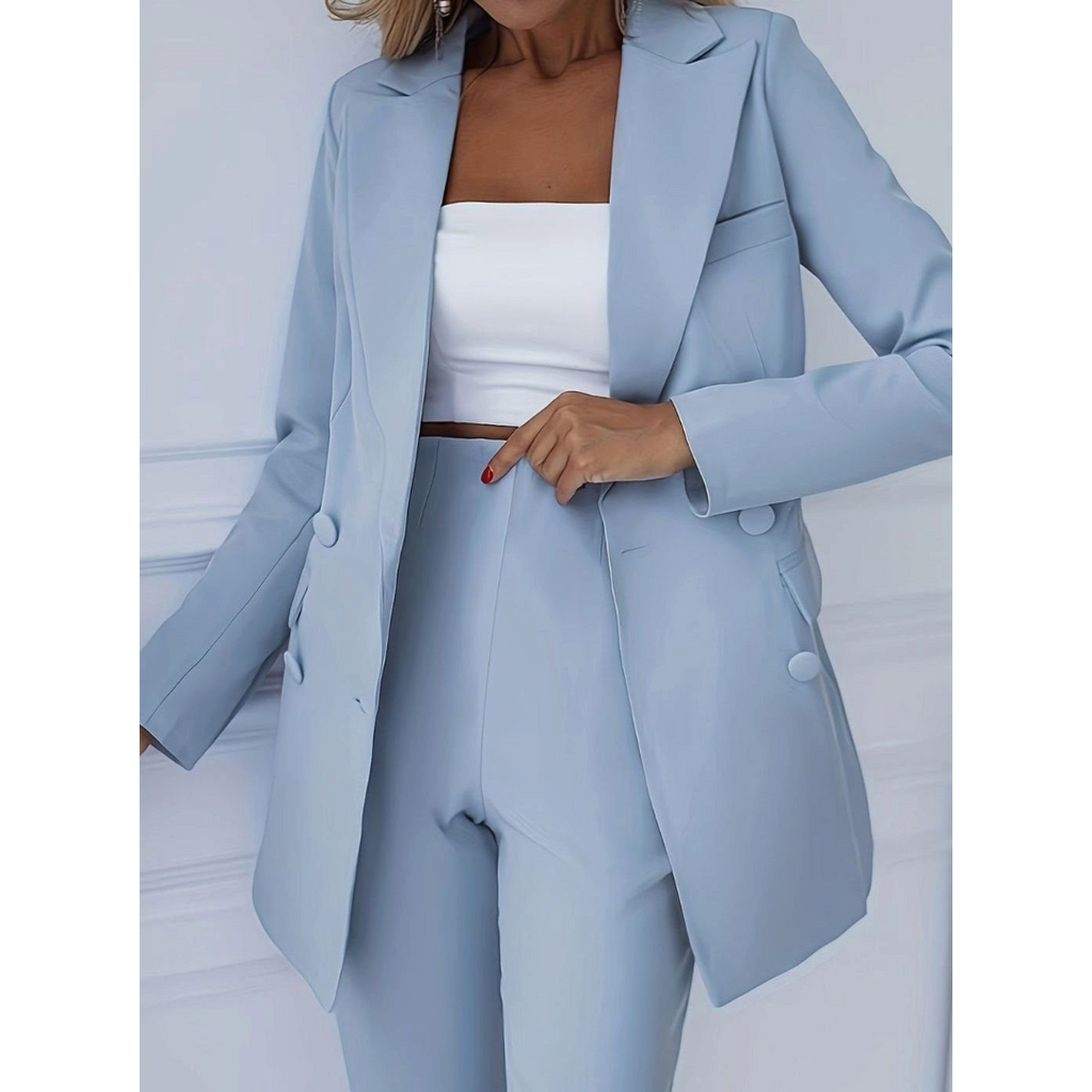 Isabelle | Women's Double-Breasted Blazer Suit Set