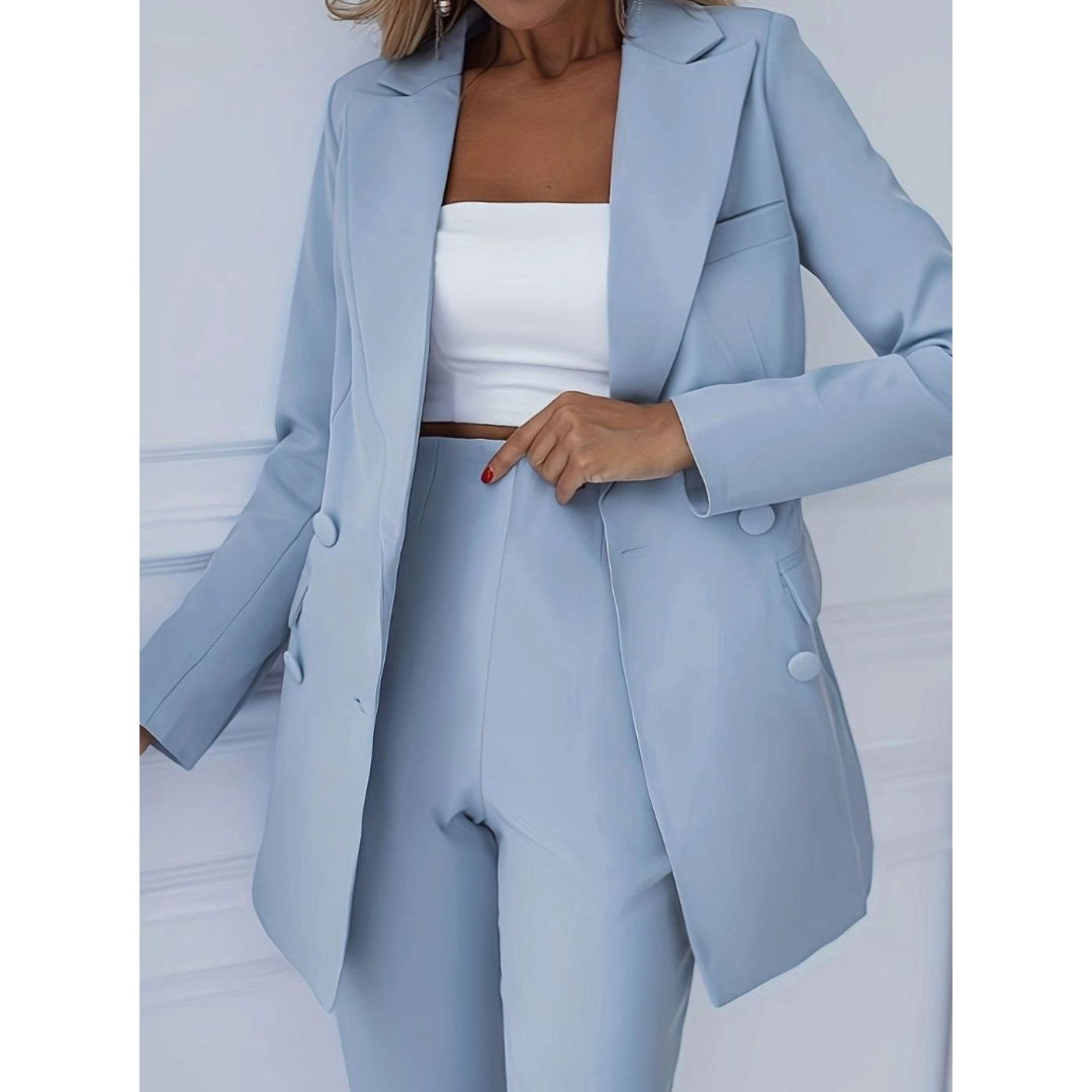 Isabelle | Women's Double-Breasted Blazer Suit Set