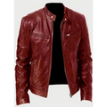 Joshua | Men's Zip-Up Stand-Collar Leather Jacket