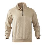 Lachlan | Men's Cable Knit Quarter-Zip Pullover Sweater