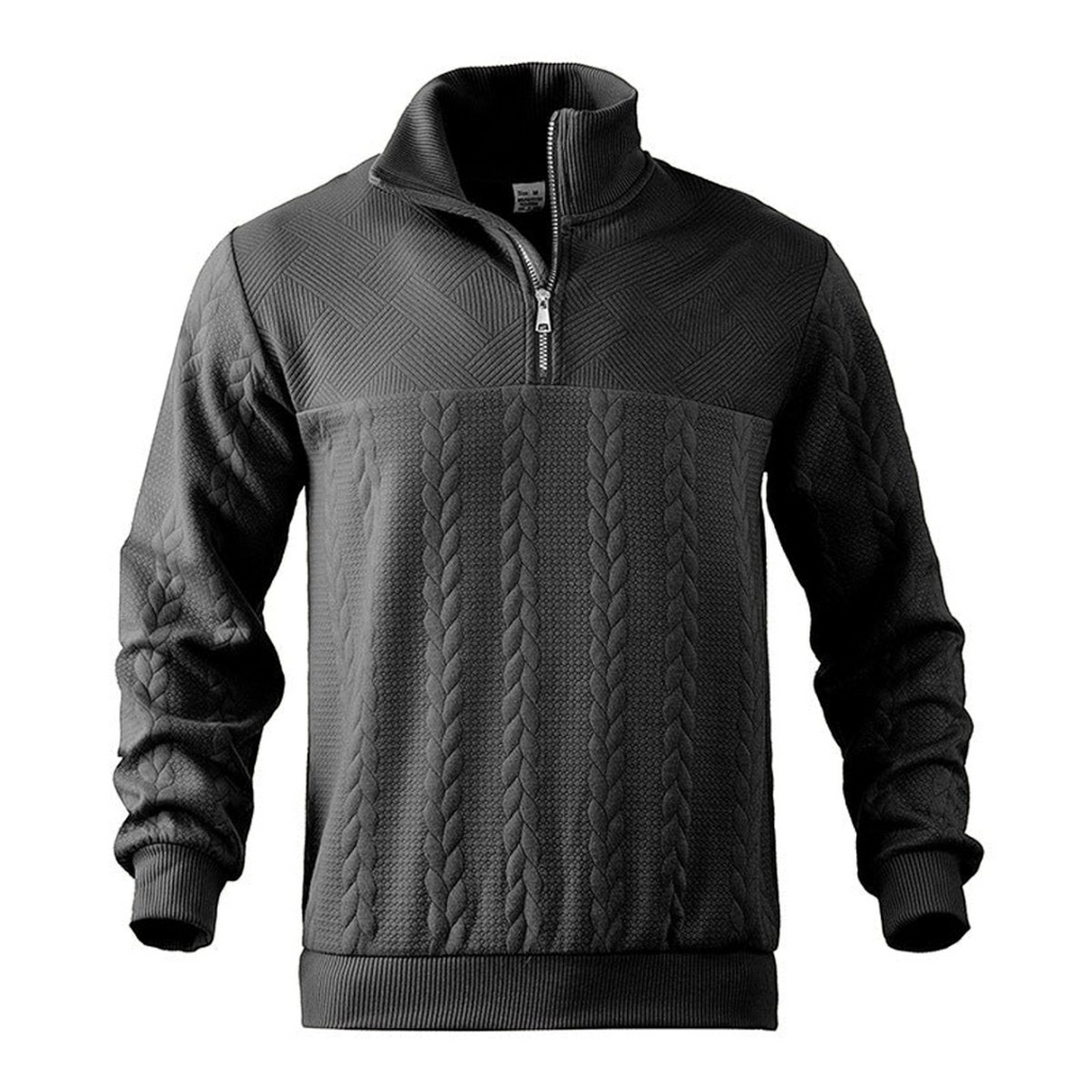 Lachlan | Men's Cable Knit Quarter-Zip Pullover Sweater