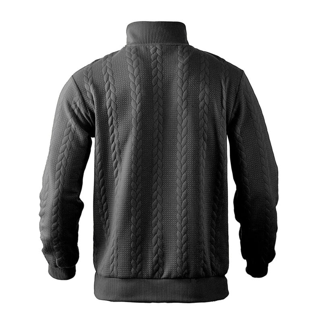 Lachlan | Men's Cable Knit Quarter-Zip Pullover Sweater