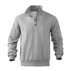 Lachlan | Men's Cable Knit Quarter-Zip Pullover Sweater