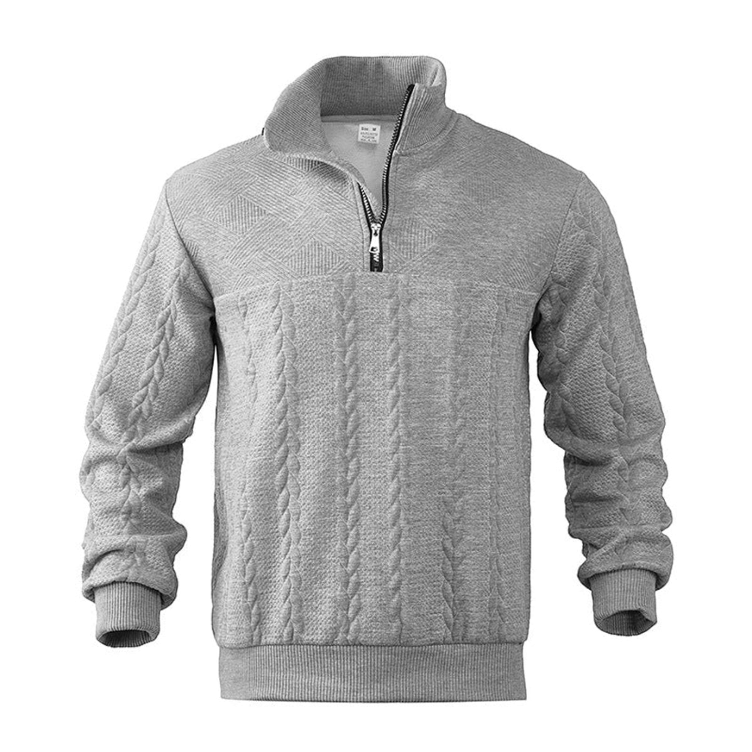 Lachlan | Men's Cable Knit Quarter-Zip Pullover Sweater