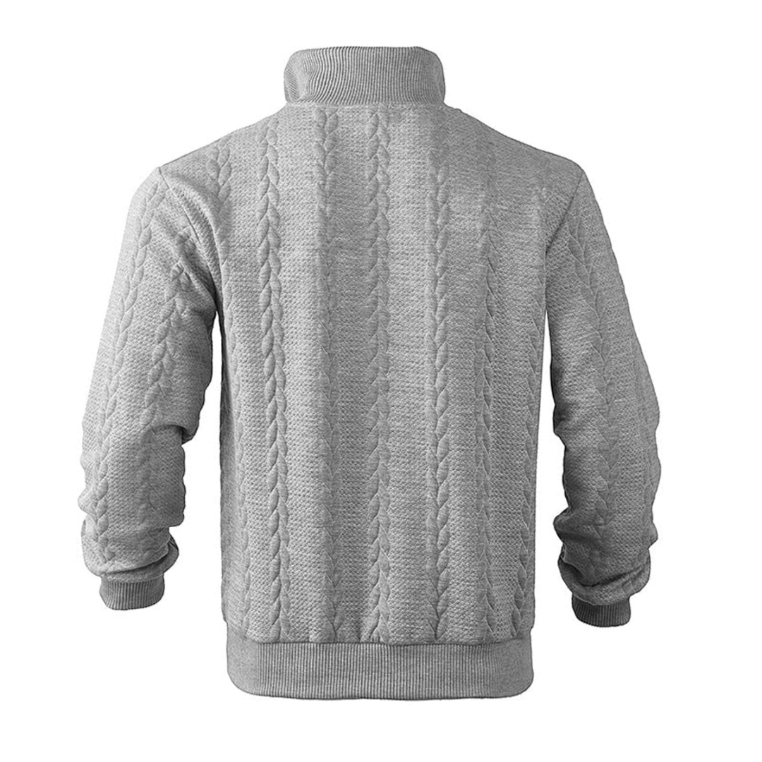Lachlan | Men's Cable Knit Quarter-Zip Pullover Sweater