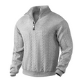 Lachlan | Men's Cable Knit Quarter-Zip Pullover Sweater