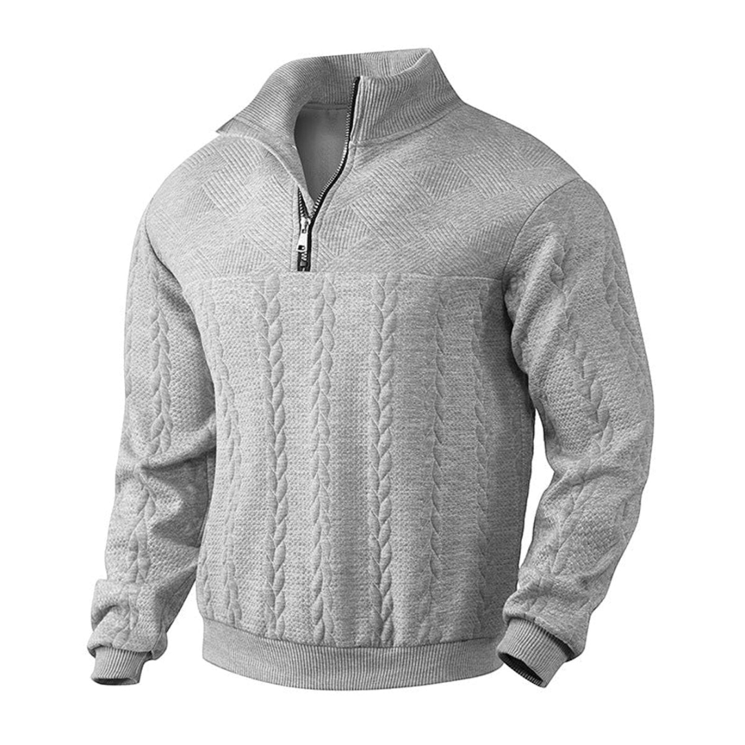 Lachlan | Men's Cable Knit Quarter-Zip Pullover Sweater