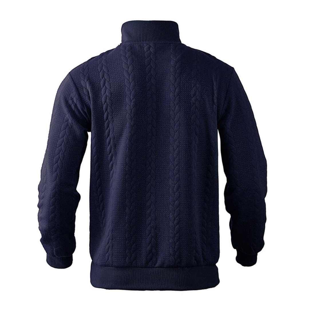 Lachlan | Men's Cable Knit Quarter-Zip Pullover Sweater
